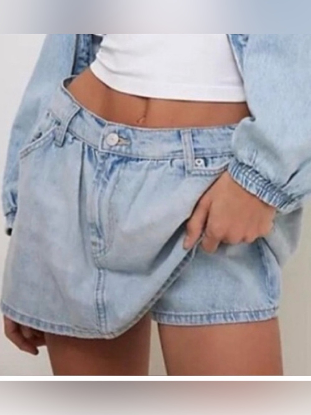 Free people We The Free Demi Denim Skort. New. Aura blue 25